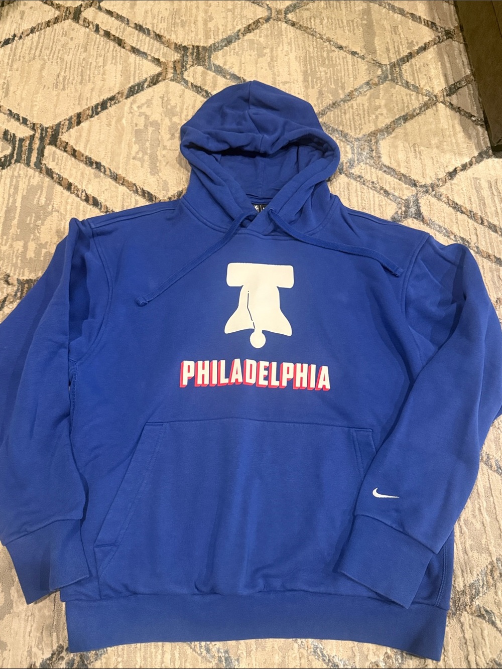 Nike Men's Royal Blue NBA Philadelphia Hoodie